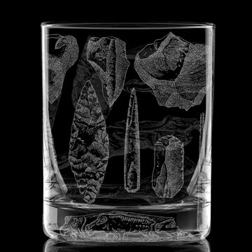 PREHISTORIC STONES + BONES Whiskey Glass