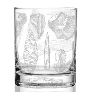 PREHISTORIC STONES + BONES Whiskey Glass