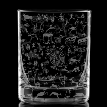 PREHISTORIC CAVE ART Whiskey Glass