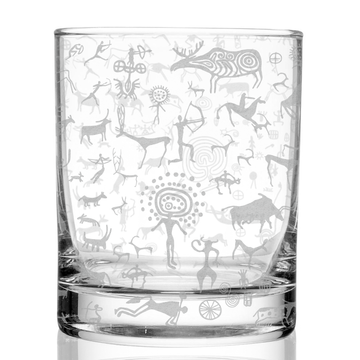 PREHISTORIC CAVE ART Whiskey Glass