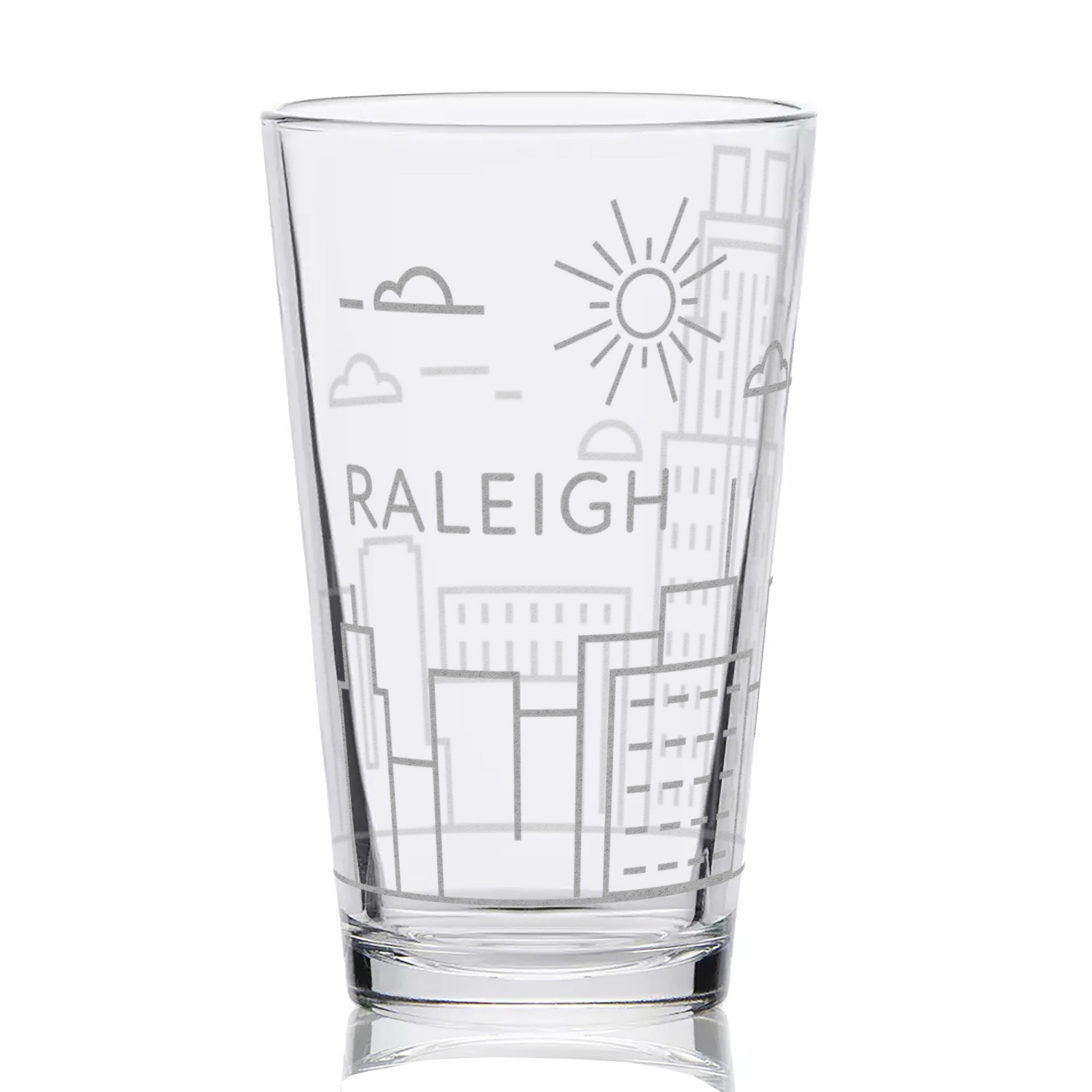 RALEIGH, NC SKYLINE Pint Glass