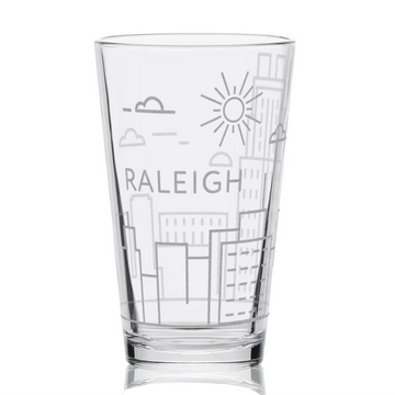 RALEIGH, NC SKYLINE Pint Glass