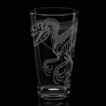 VELOCIRAPTOR SKELETON Pint Glass