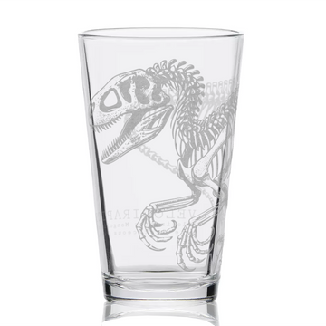 VELOCIRAPTOR SKELETON Pint Glass