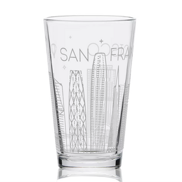 SAN FRANCISCO, CA SKYLINE Pint Glass