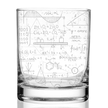 SCIENCE FORMULAS Whiskey Glass