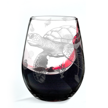 SEA TURTLE Wine Glass