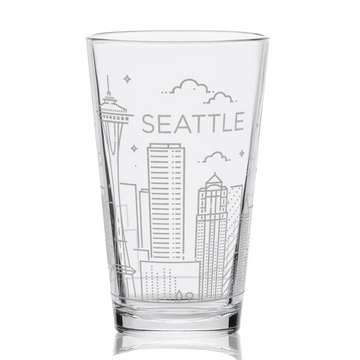 SEATTLE, WA SKYLINE Pint Glass