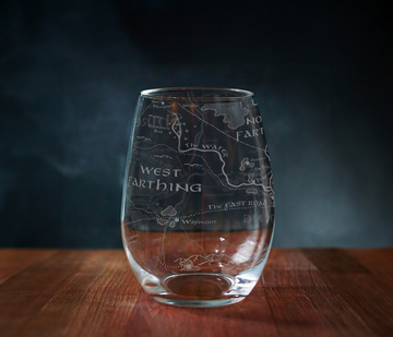 MAP OF THE SHIRE LOTR Wine Glass