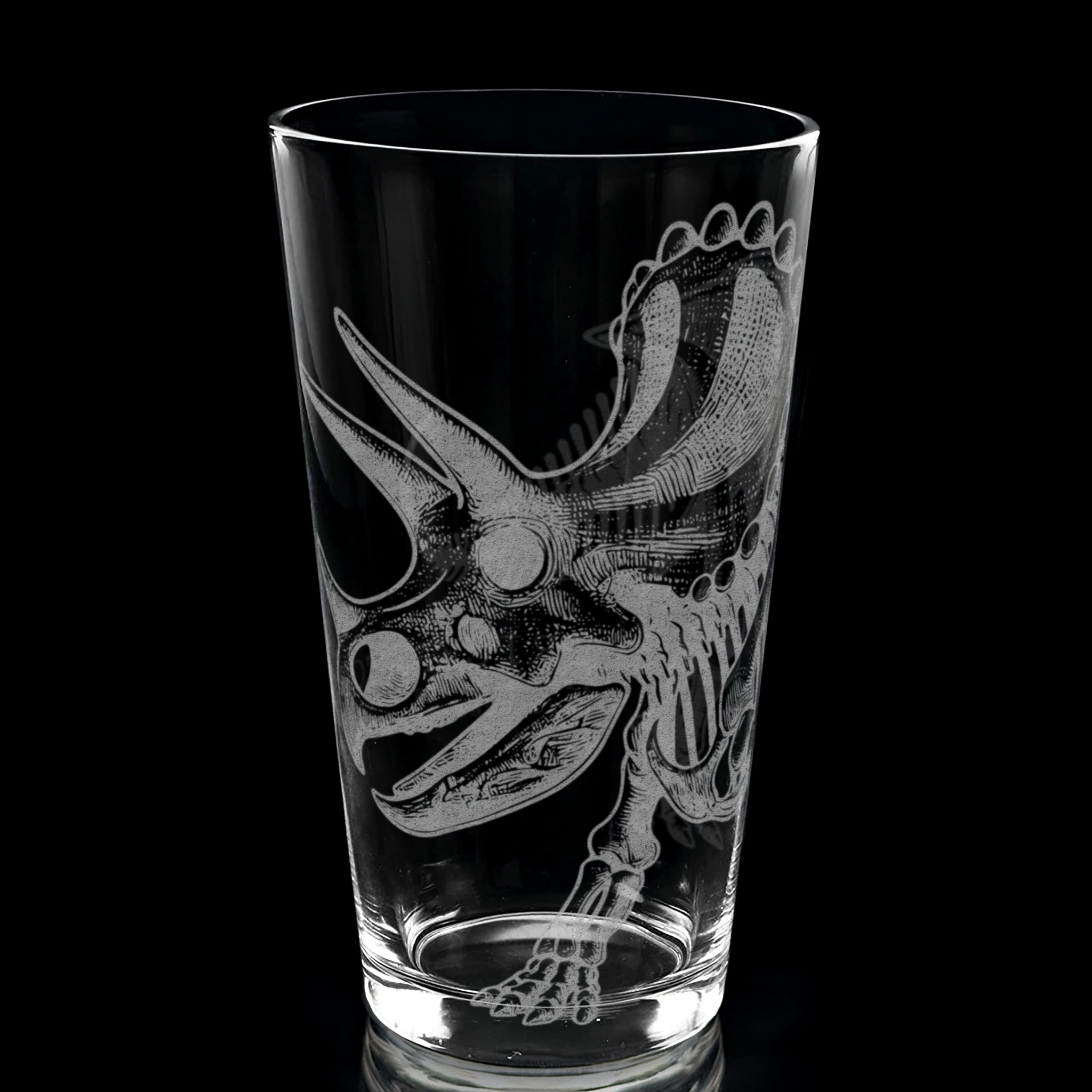 TRICERATOPS SKELETON Pint Glass