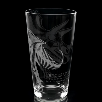 TRICERATOPS SKELETON Pint Glass