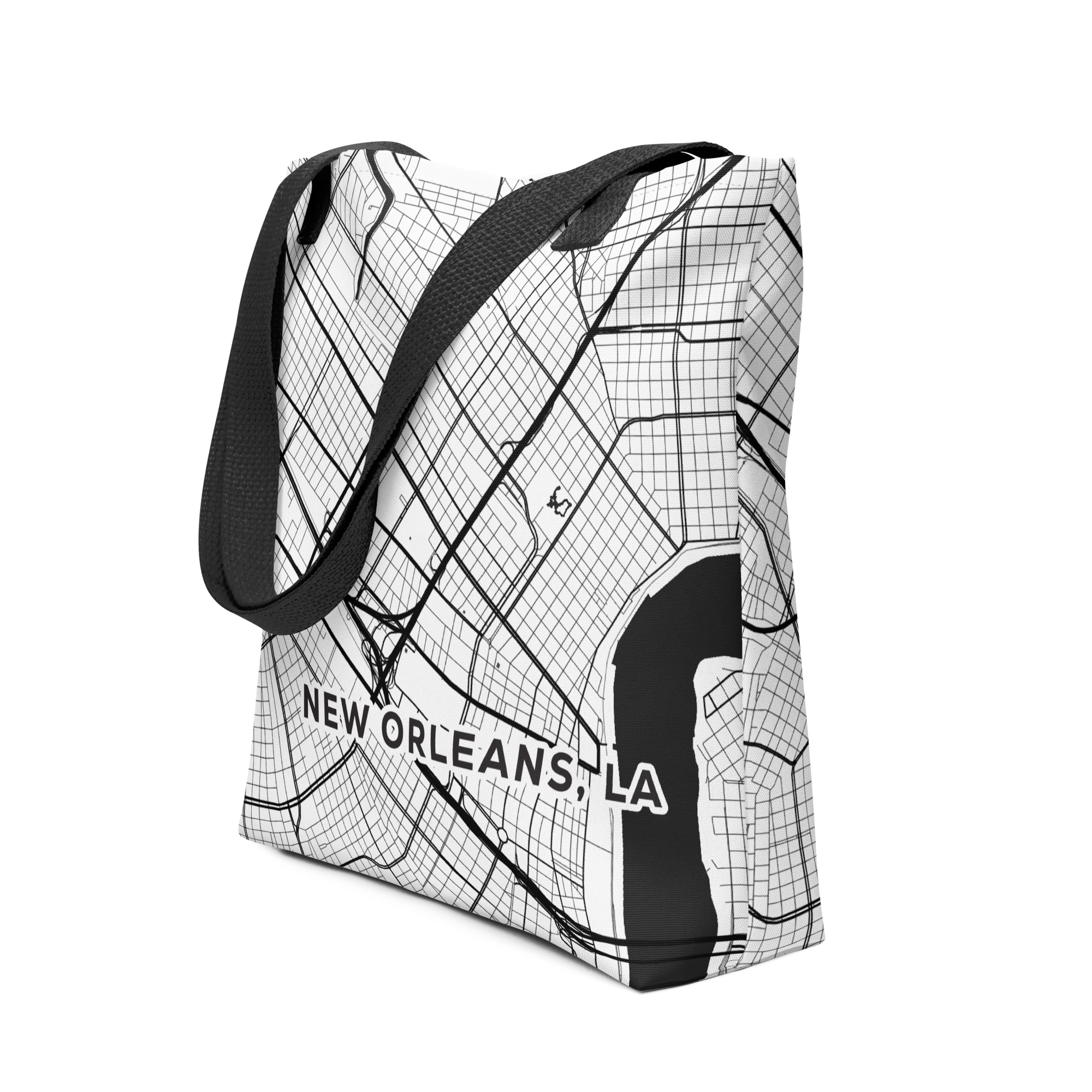 CITY STREET MAP Tote Bags