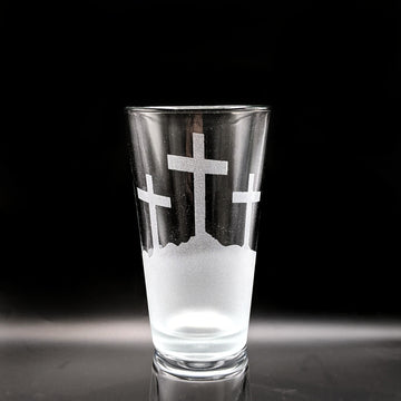 CROSSES AT CALVARY Pint Glass