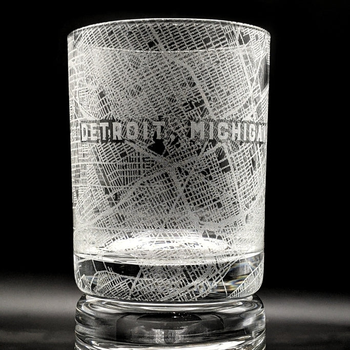 DETROIT, MI WHISKEY GLASS