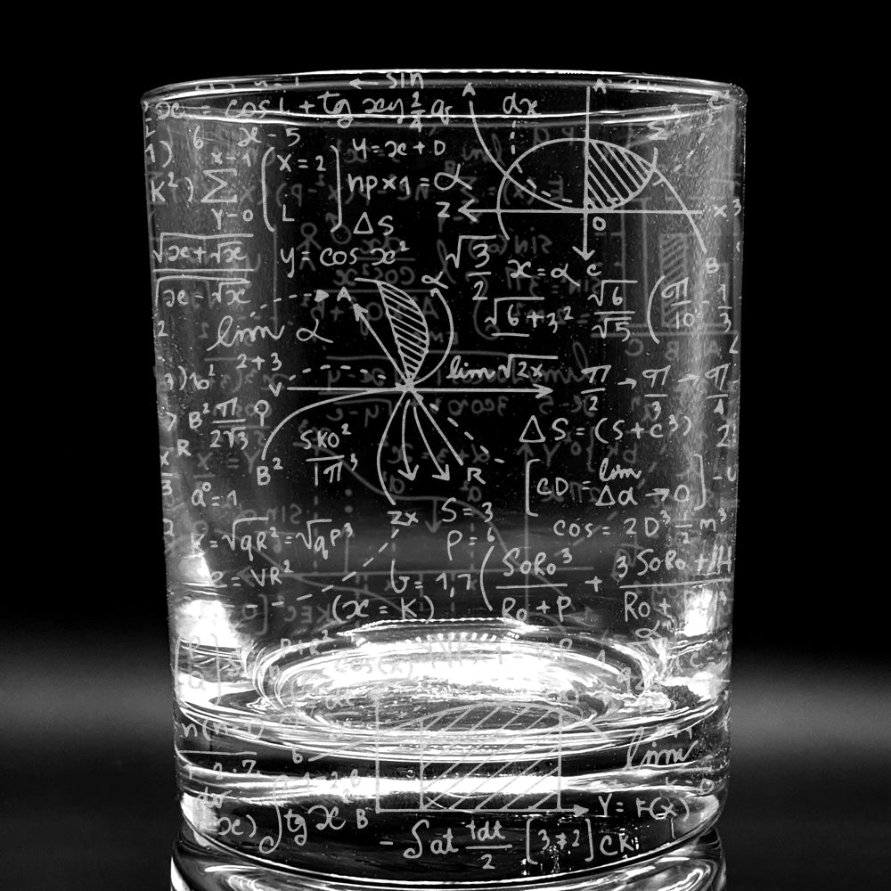 MATHEMATICS & EQUATIONS Whiskey Glass